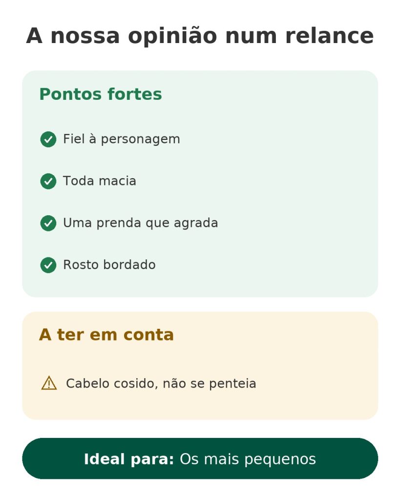 A nossa opinião num relance sobre a boneca da princesa Jasmine: pontos fortes, a ter em conta e público ideal