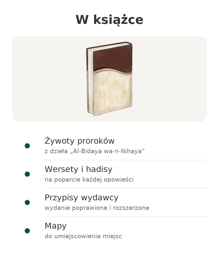 „Historie proroków” Ibn Kathîra – wydanie francuskie Zawartość książki Opowieści o prorokach: żywoty proroków, wersety, hadisy, przypisy wydawcy i mapy