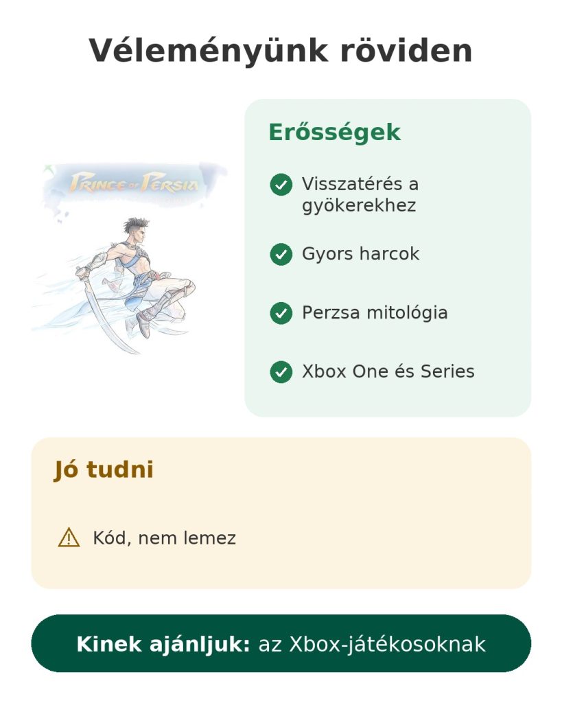 Véleményünk röviden: Prince of Persia The Lost Crown játék Xboxra