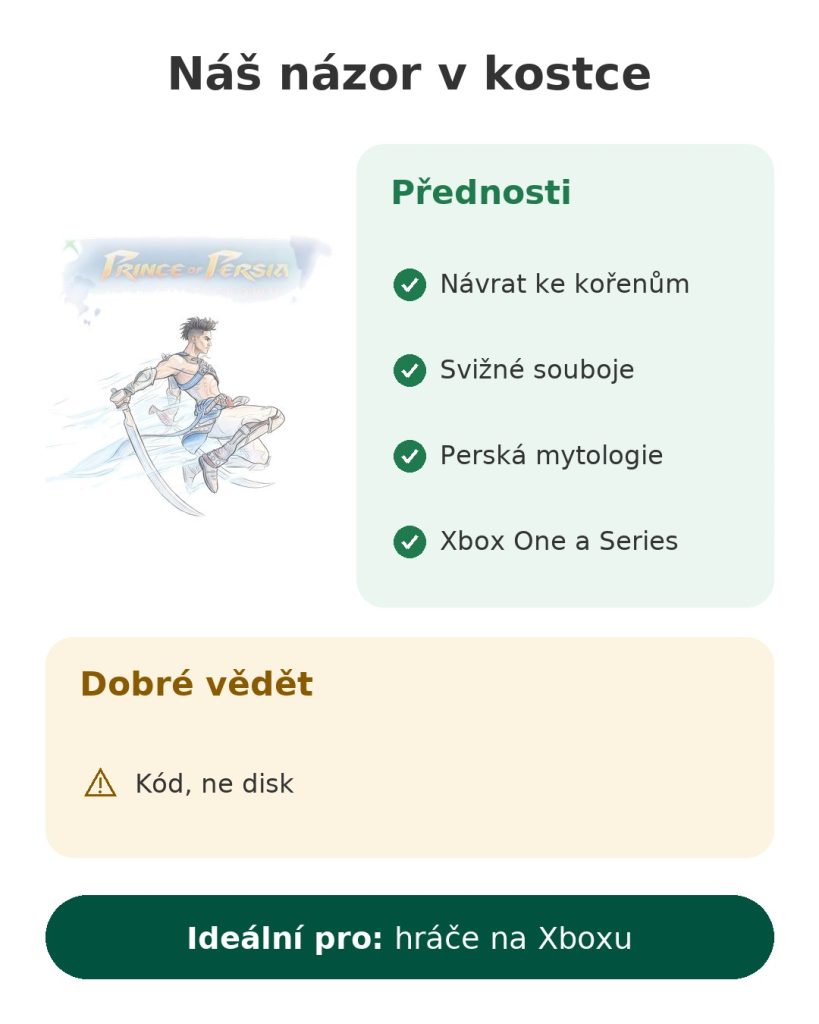 Náš názor v kostce na hru Prince of Persia The Lost Crown pro Xbox