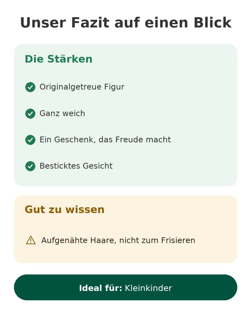 Stoffpuppe Prinzessin Jasmin Disney Store Prinzessin-Jasmin-Puppe aus Stoff mit besticktem Gesicht: Fazit auf einen Blick mit Stärken