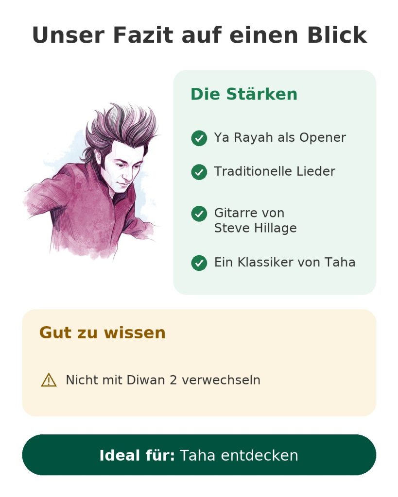 Unser Fazit auf einen Blick zum Album von Rachid Taha: Stärken, Hinweise und ideal zum Entdecken von Taha