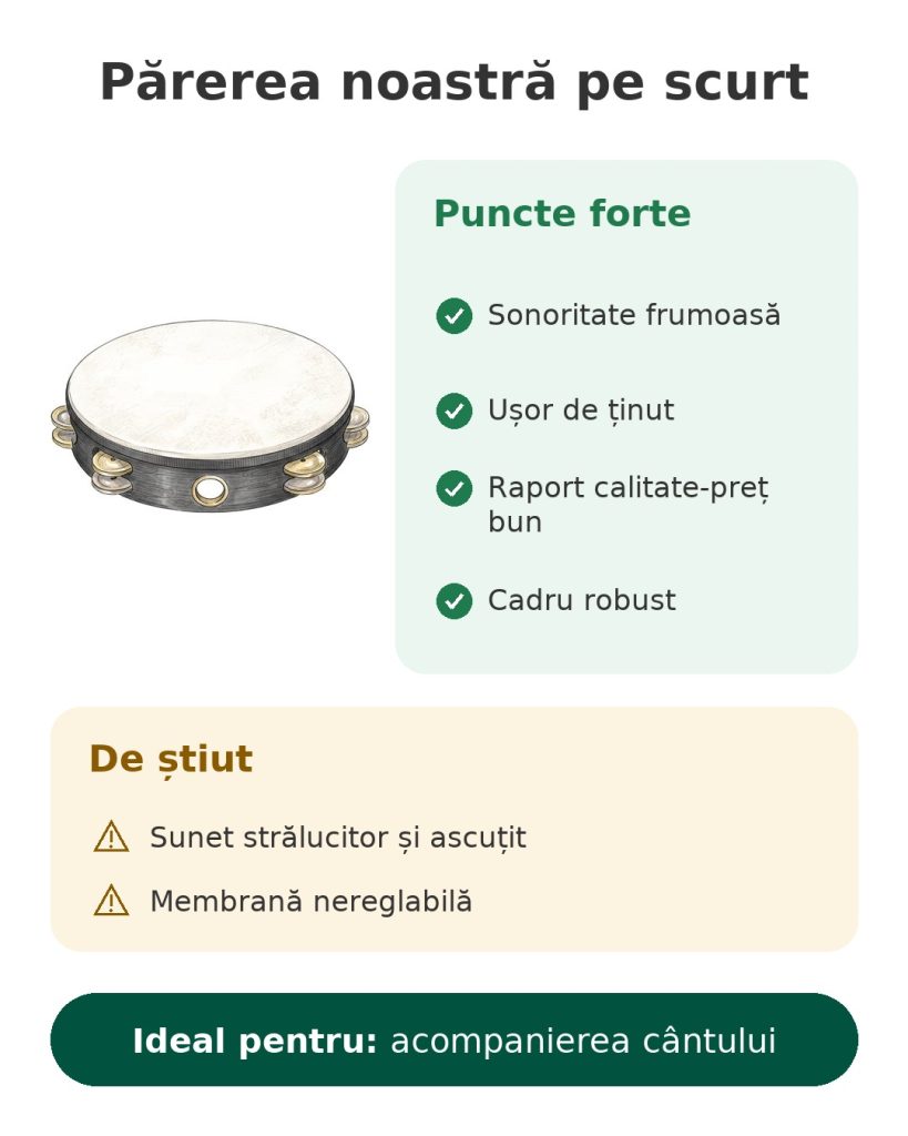 Părerea noastră pe scurt despre tamburina Remo – puncte forte, de știut și public ideal