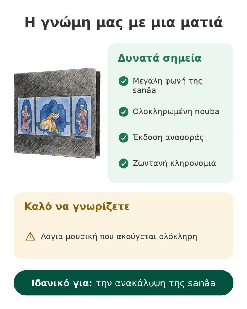 Η γνώμη μας με μια ματιά για την αραβοανδαλουσιανή μουσική sanâa – πλεονεκτήματα, σημεία προσοχής και ιδανικό κοινό