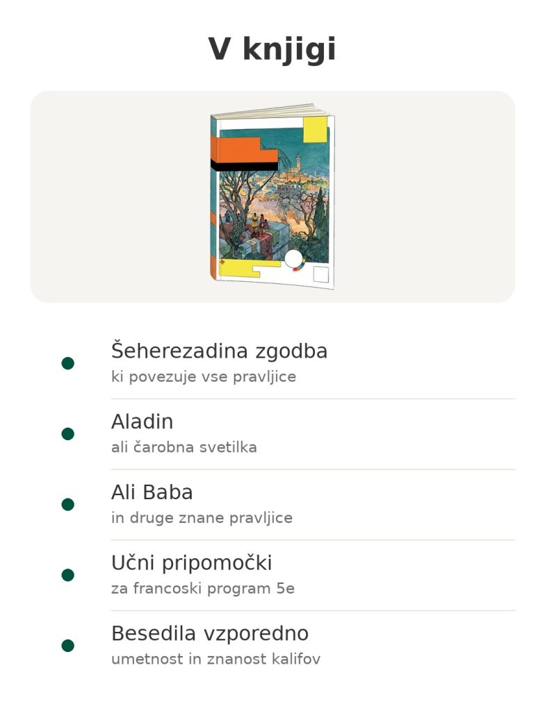 V knjigi – Tisoč in ena noč : Šeherezadina zgodba; Aladin; Ali Baba