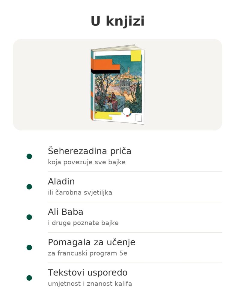 U knjizi – Tisuću i jedna noć : Šeherezadina priča; Aladin; Ali Baba