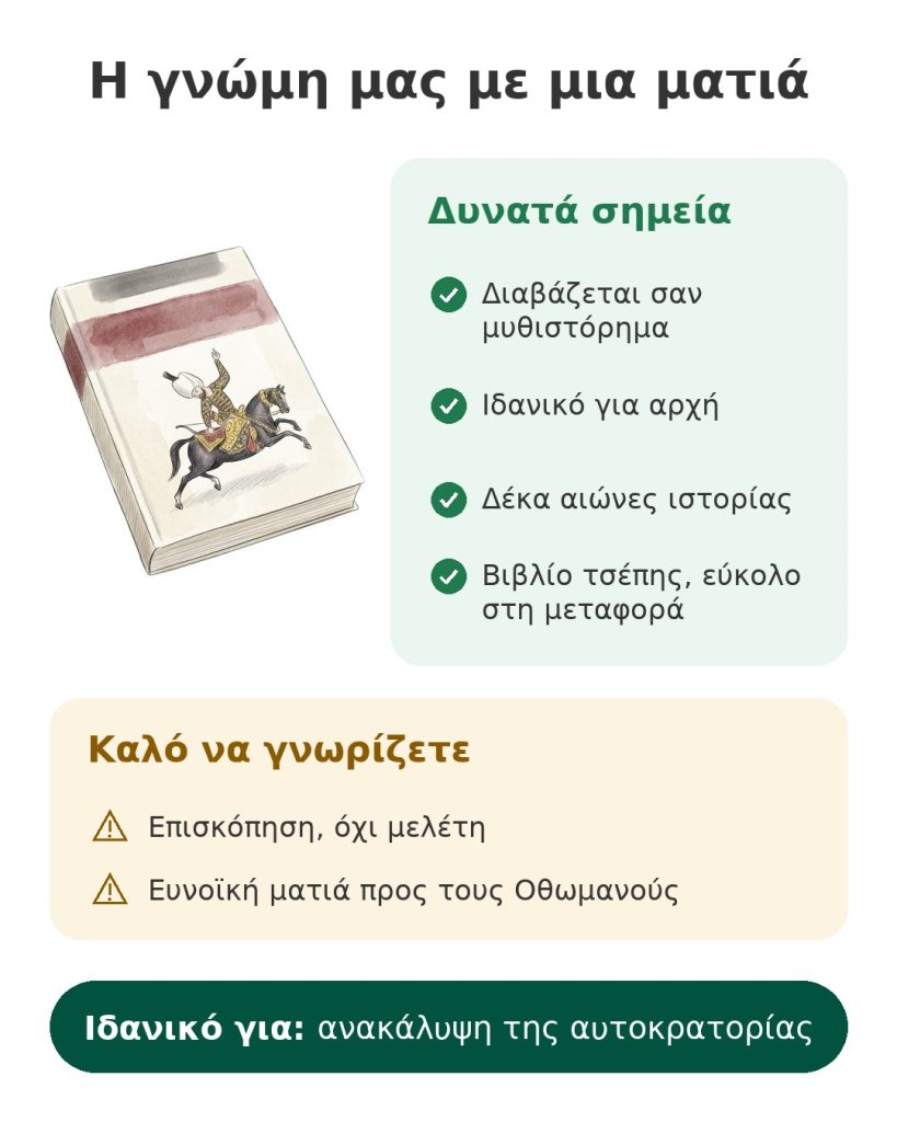 Η γνώμη μας με μια ματιά για το βιβλίο ιστορίας για την Οθωμανική Αυτοκρατορία, έκδοση τσέπης